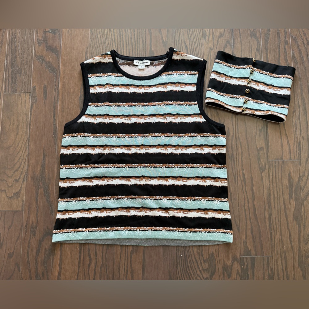 ST. John 2 Piece Knit Tank Removable Collar - Picture 12 of 16